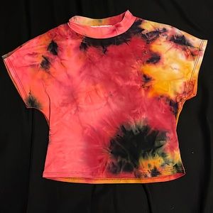 Vibrant Tie Dye Crop Too